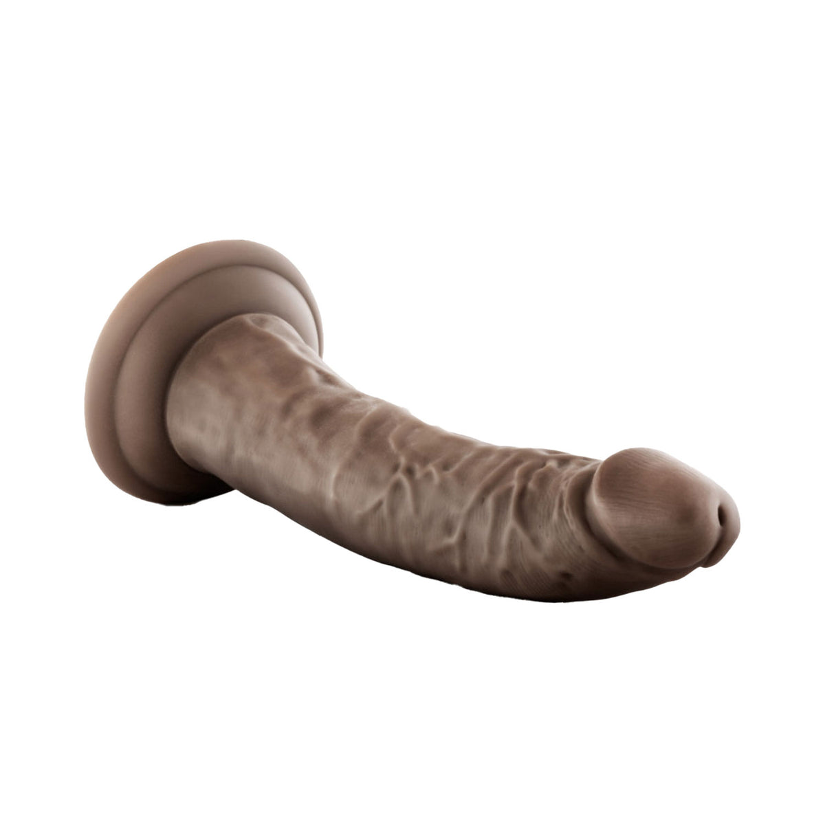 Dr. Skin - Glide 7.5-inch Realistic Cock Self Lubricating Suction Cup Harness Compatible Dildo Chocolate