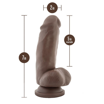 Dr. Skin - Mr. Smith 7 Inches Realistic Dildo with Suction Cup Chocolate