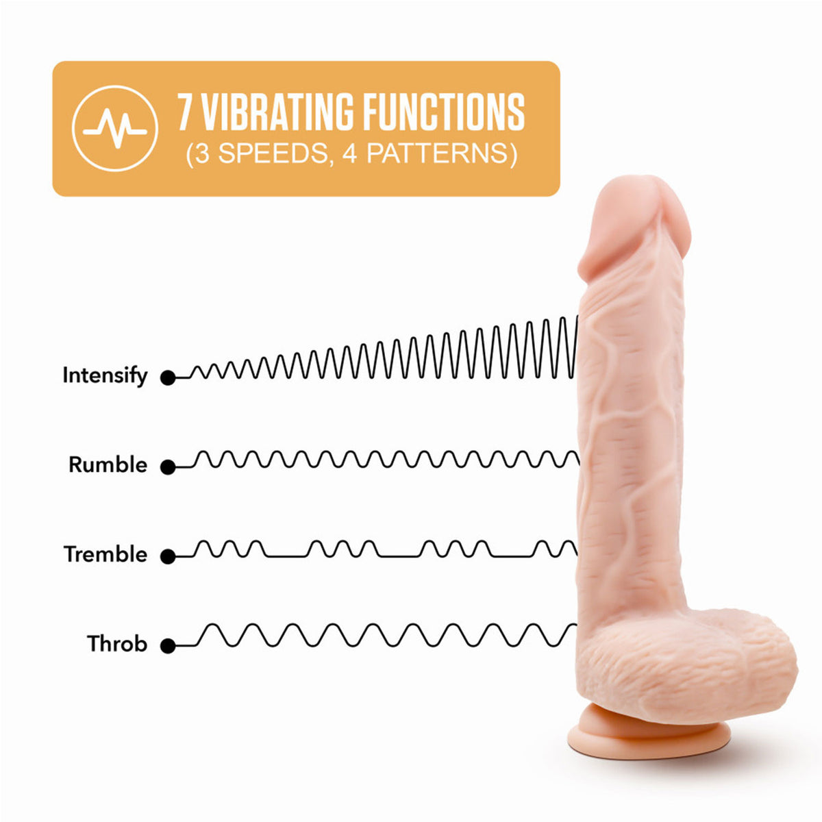 Dr. Skin - Dr Ethan 8.5-inch Suction Cup Gyrating Dildo with Remote Beige