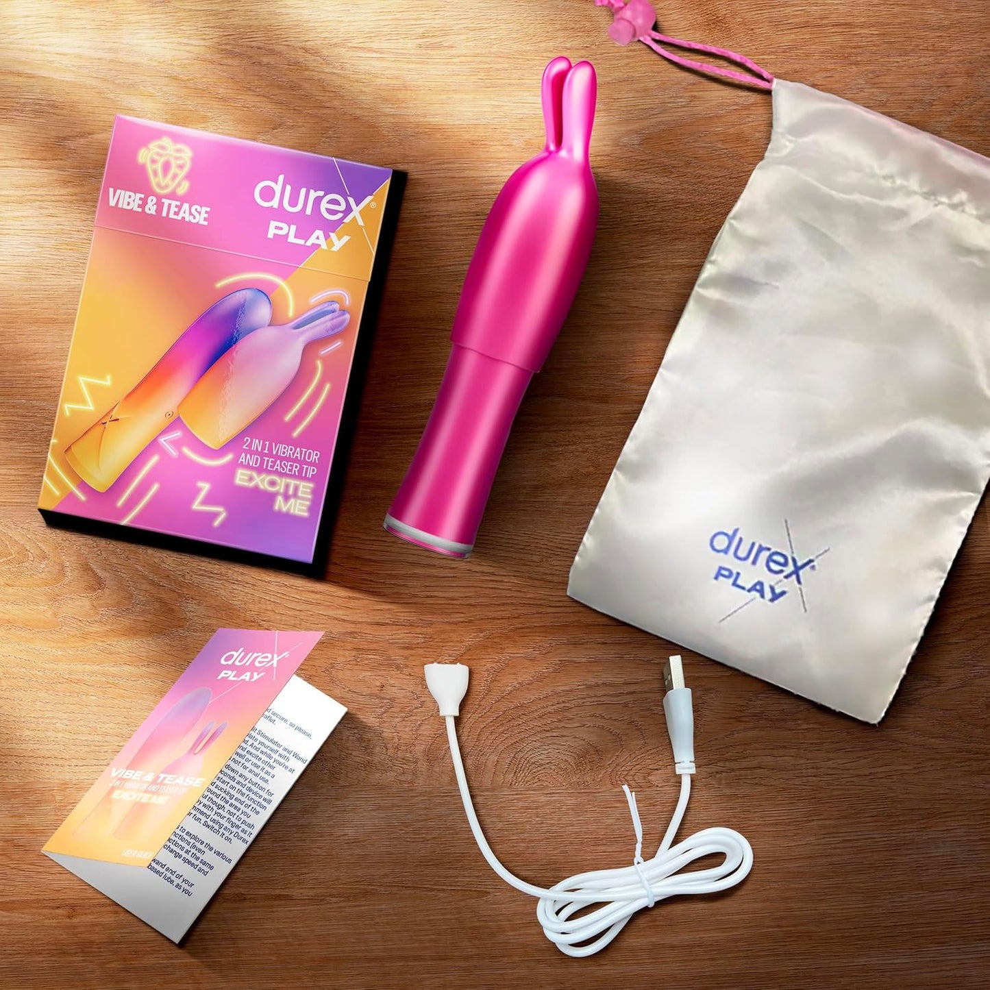 Durex - Play 2in1 Vibrator and Teaser Tip Clitoral and G-spot Stimulation