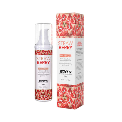 Exsens - Warming Intimate Massage Oil Strawberry 50ml