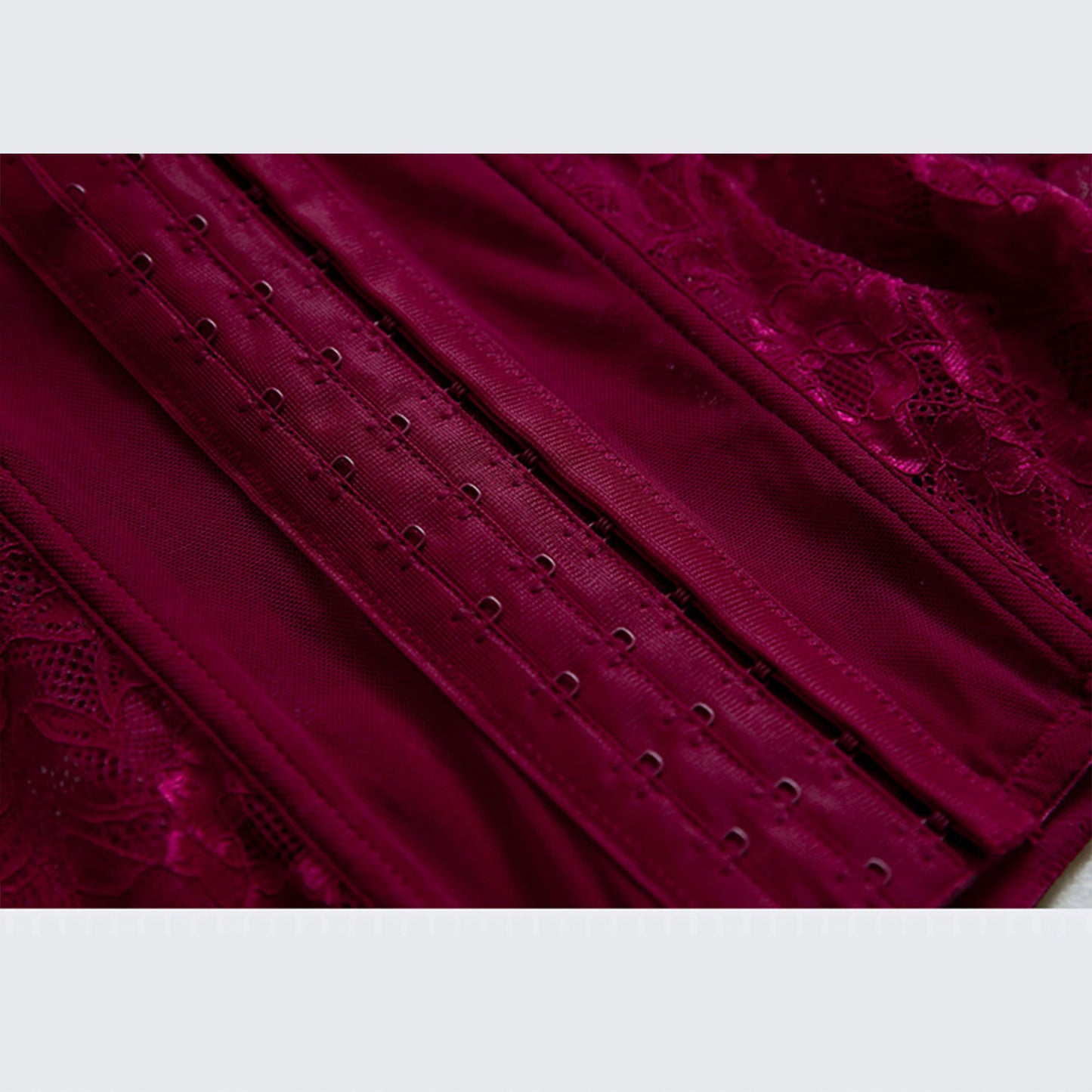 Fee Et Moi - Tease and Tempt Lace Corset Lingerie with Garter