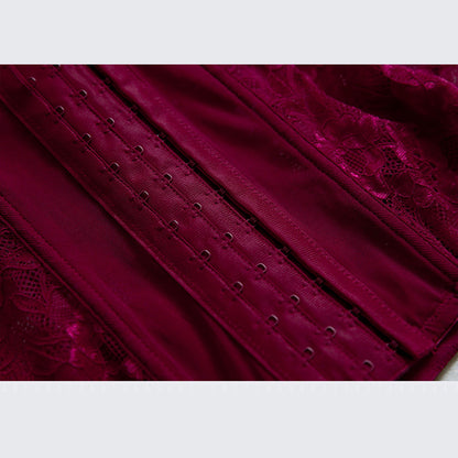 Fee Et Moi - Tease and Tempt Lace Corset Lingerie with Garter