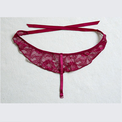 Fee Et Moi - Tease and Tempt Lace Corset Lingerie with Garter