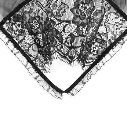 Fee Et Moi - Sheer Lace Bow Sexy Panty Black