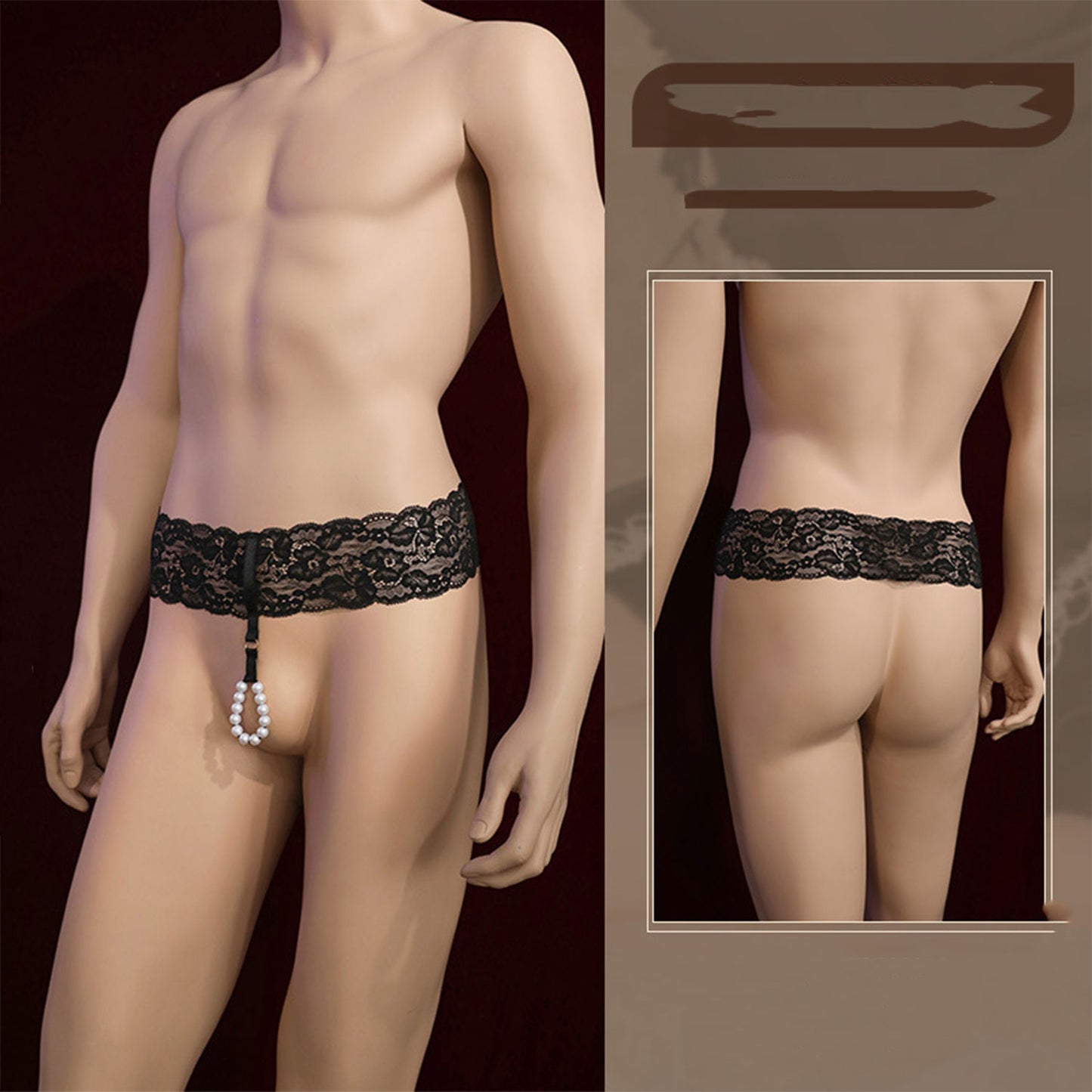 Fee Et Moi - Band Lace Tanpa Crotch untuk Lelaki