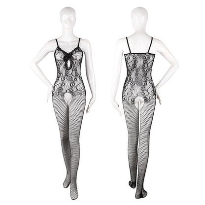 Fee Et Moi - Bodysuit Jala Lace Telus Dengan Lubang Paha Saiz Plus