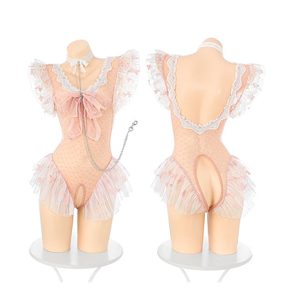 Fee Et Moi - Tempting Love Heart Open Crotch Bodysuit