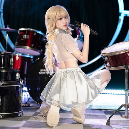 Fee Et Moi - K-Pop Idol Fantasy Lingerie Set Silver