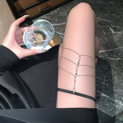Fee Et Moi - Crystal Layer Thigh Chain