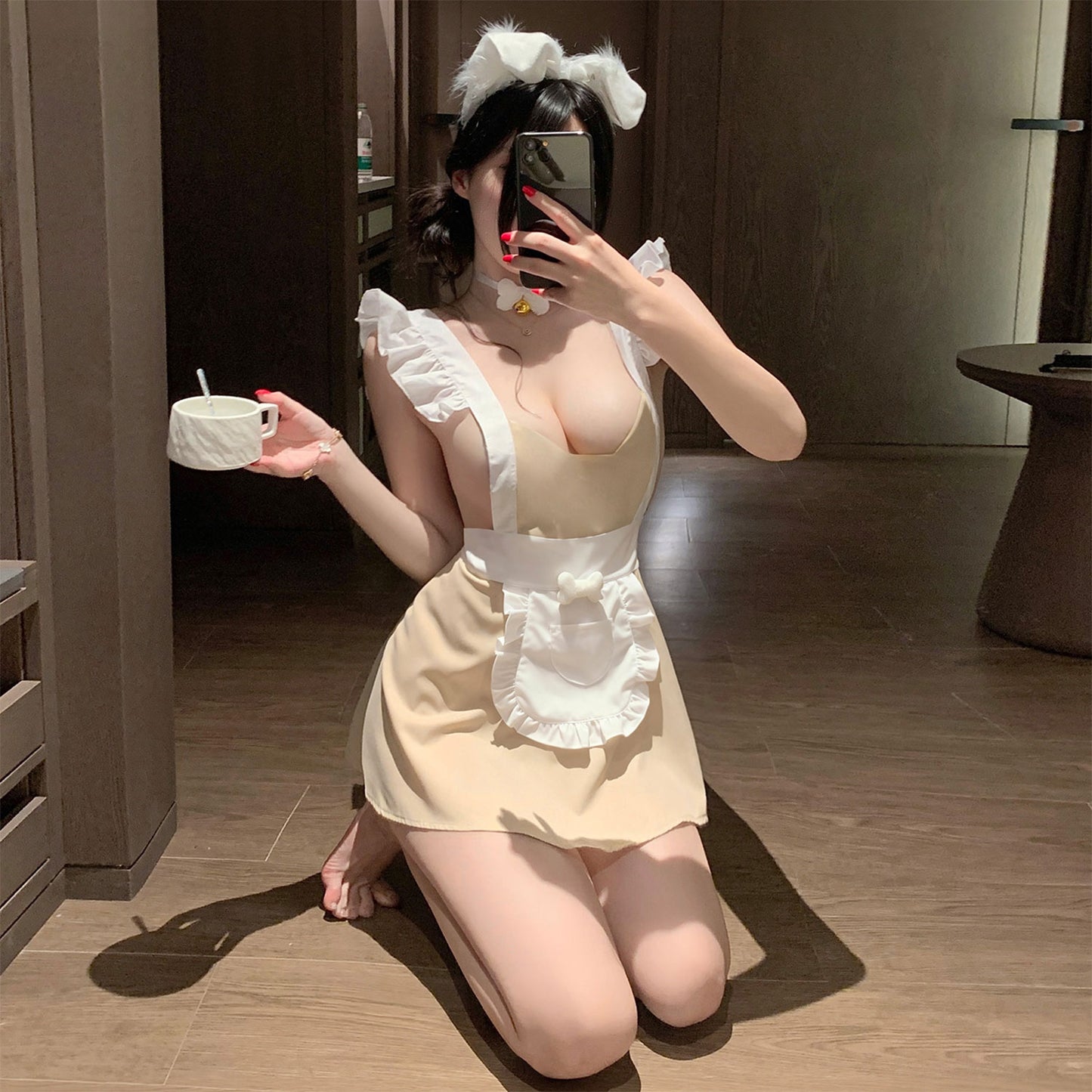 Fee Et Moi - Sweetheart Backless Apron Dress Maid Costume