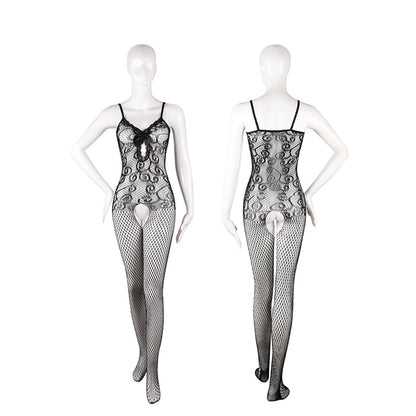 Fee Et Moi - Bodysuit Jala Lace Telus Dengan Lubang Paha Saiz Plus