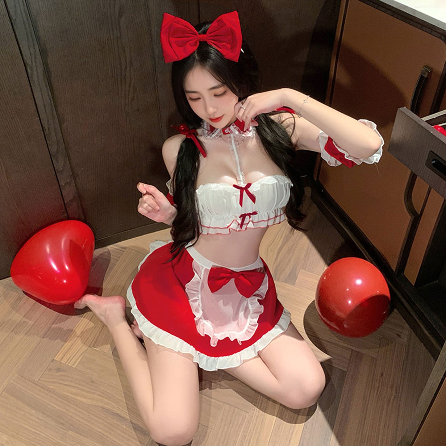 Fee Et Moi - Naughty Santa Maid Apron Christmas Lingerie Set