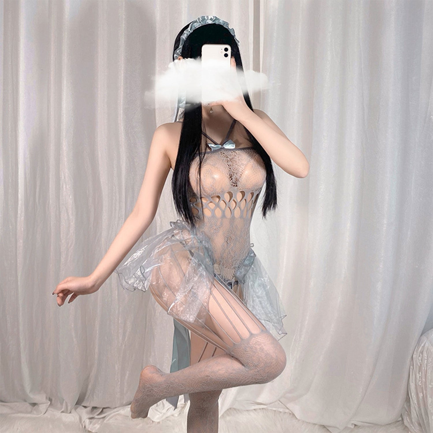 Fee Et Moi - Fairy Lace Fantasy Open Crotch Lingerie Set