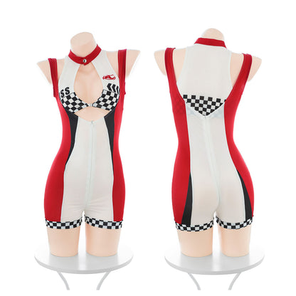 Fee Et Moi - Sexy Zip-up Racer Two-Piece Set