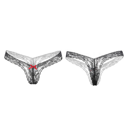 Fee Et Moi - Sexy Lace V-Style Temptation Thong Panty Black