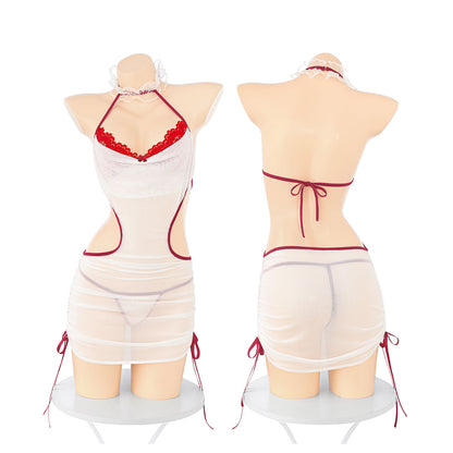 Fee Et Moi - Sexy Nurse Mini Halter Dress One Size