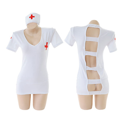 Fee Et Moi - Sexy Mini Dress Cut out Nurse Uniform One Size