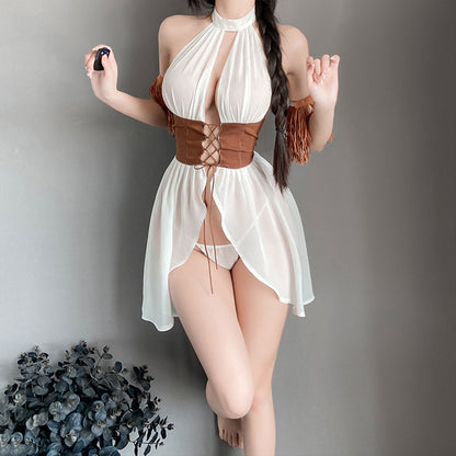 Fee Et Moi - Sexy Western Open Front Lingerie Dress One Size