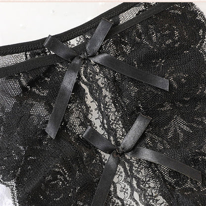 Fee Et Moi - Tempting Lace Tie Panty Black