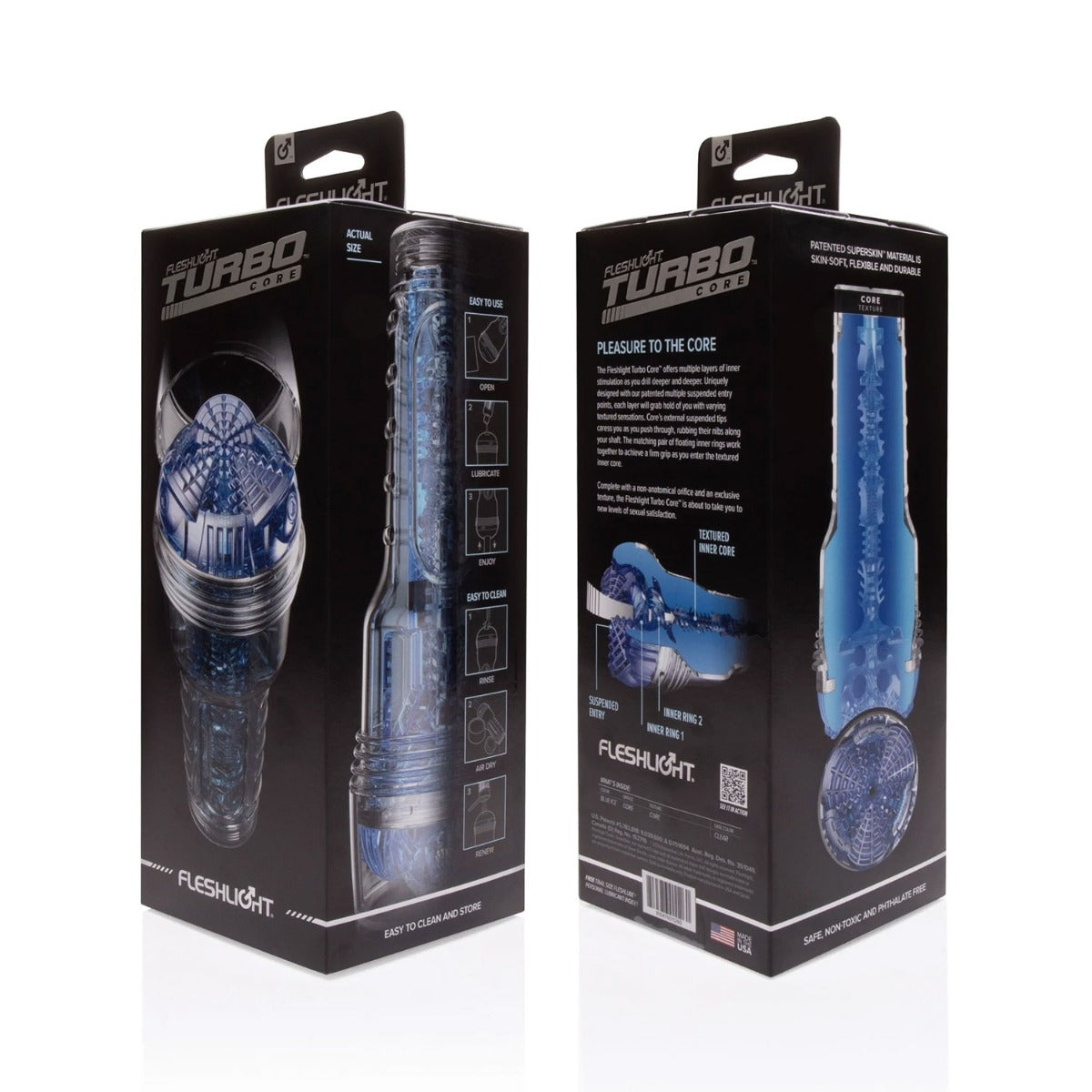 Fleshlight - Turbo Core Male Masturbator Blue Ice