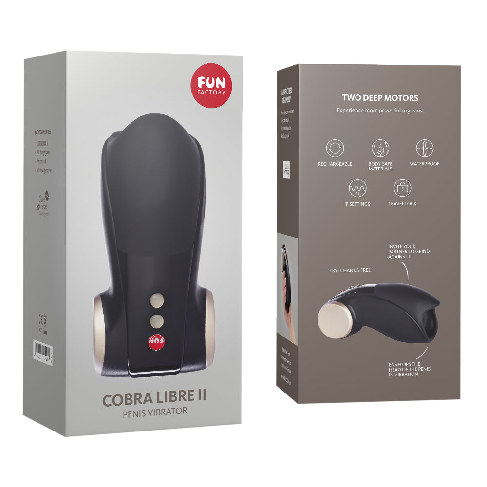 Fun Factory - Cobra Libre Ii Rechargeable Male Vibrator Black