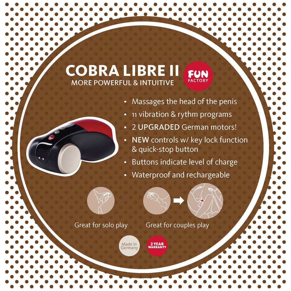 Fun Factory - Cobra Libre Ii Rechargeable Male Vibrator Red