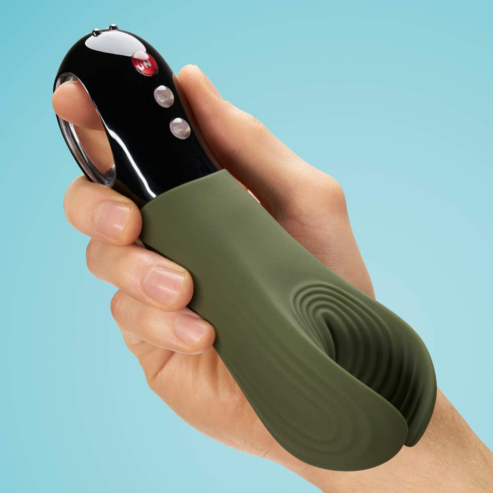 Fun Factory - Manta Rechargeable Vibrating Male Stroker Green