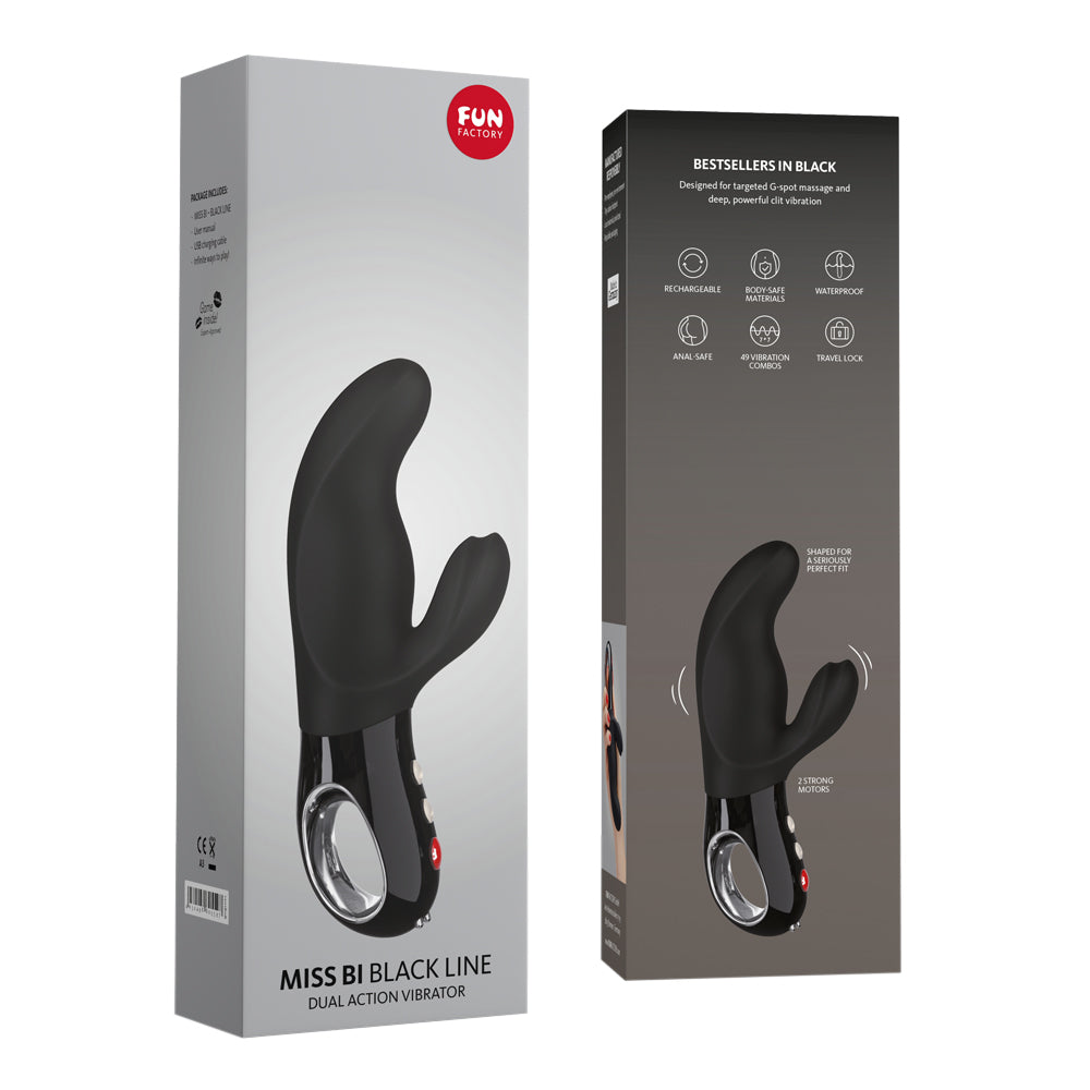 Fun Factory - Miss Bi Rechargeable Rabbit Vibrator Black