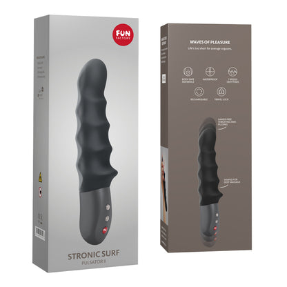 Fun Factory - Stronic Surf Rechargeable Thruster Ribbed G Spot Stimulator Black