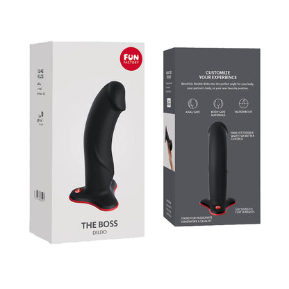 Fun Factory - The Boss  Harness-Compatible Silicone Dildo with Suction Cup Black