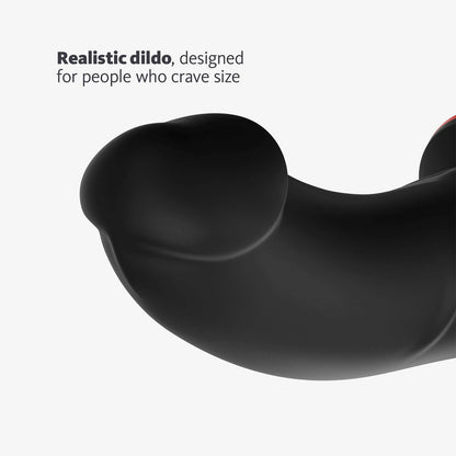 Fun Factory - The Boss  Harness-Compatible Silicone Dildo with Suction Cup Black