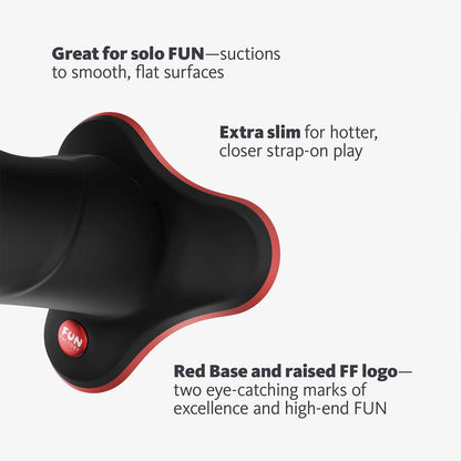 Fun Factory - The Boss  Harness-Compatible Silicone Dildo with Suction Cup Black