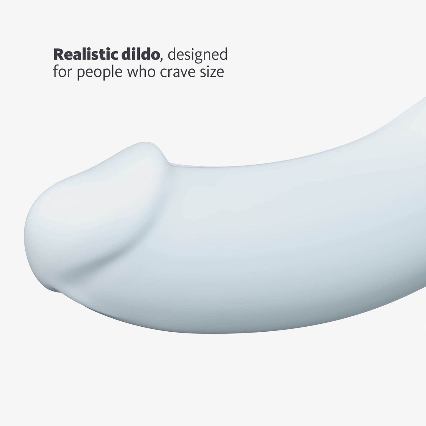 Fun Factory - The Boss  Harness-Compatible Silicone Dildo with Suction Cup Dove Blue