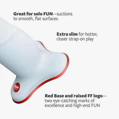 Fun Factory - The Boss  Harness-Compatible Silicone Dildo with Suction Cup Dove Blue