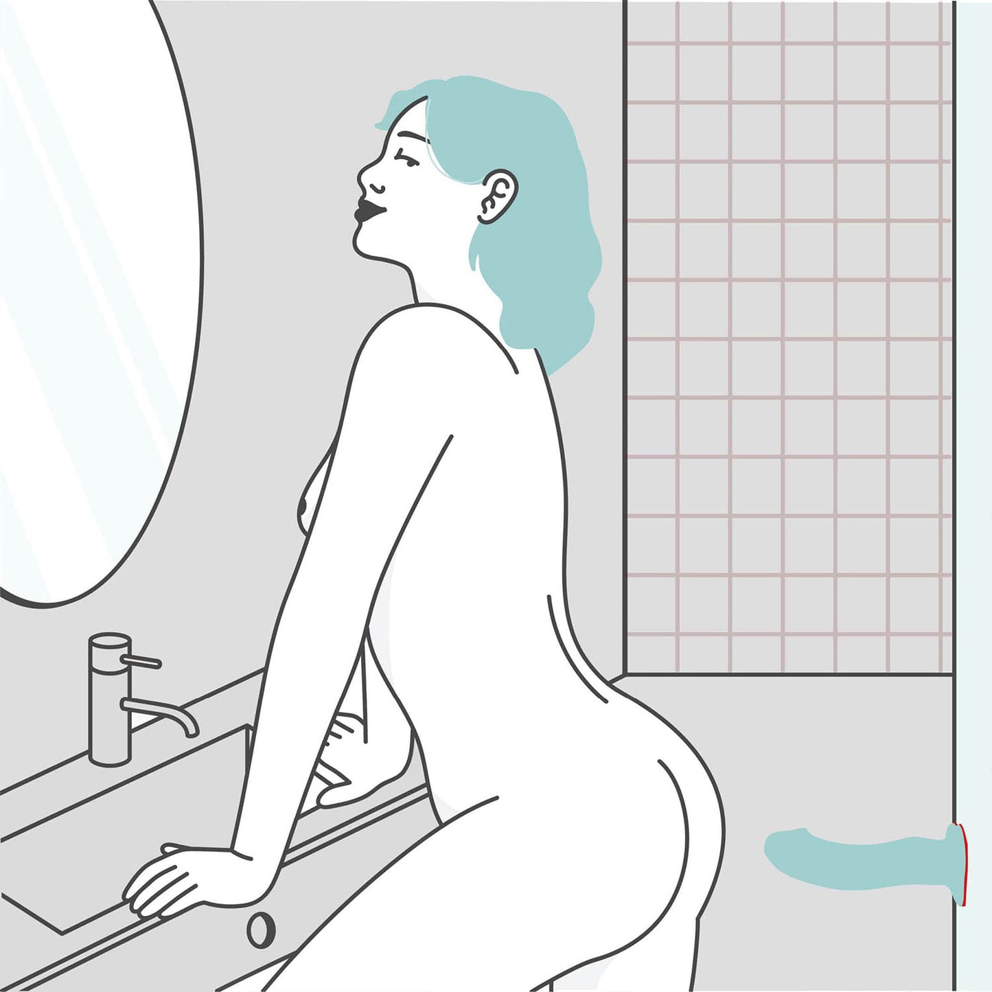 Fun Factory - The Boss  Harness-Compatible Silicone Dildo with Suction Cup Dove Blue