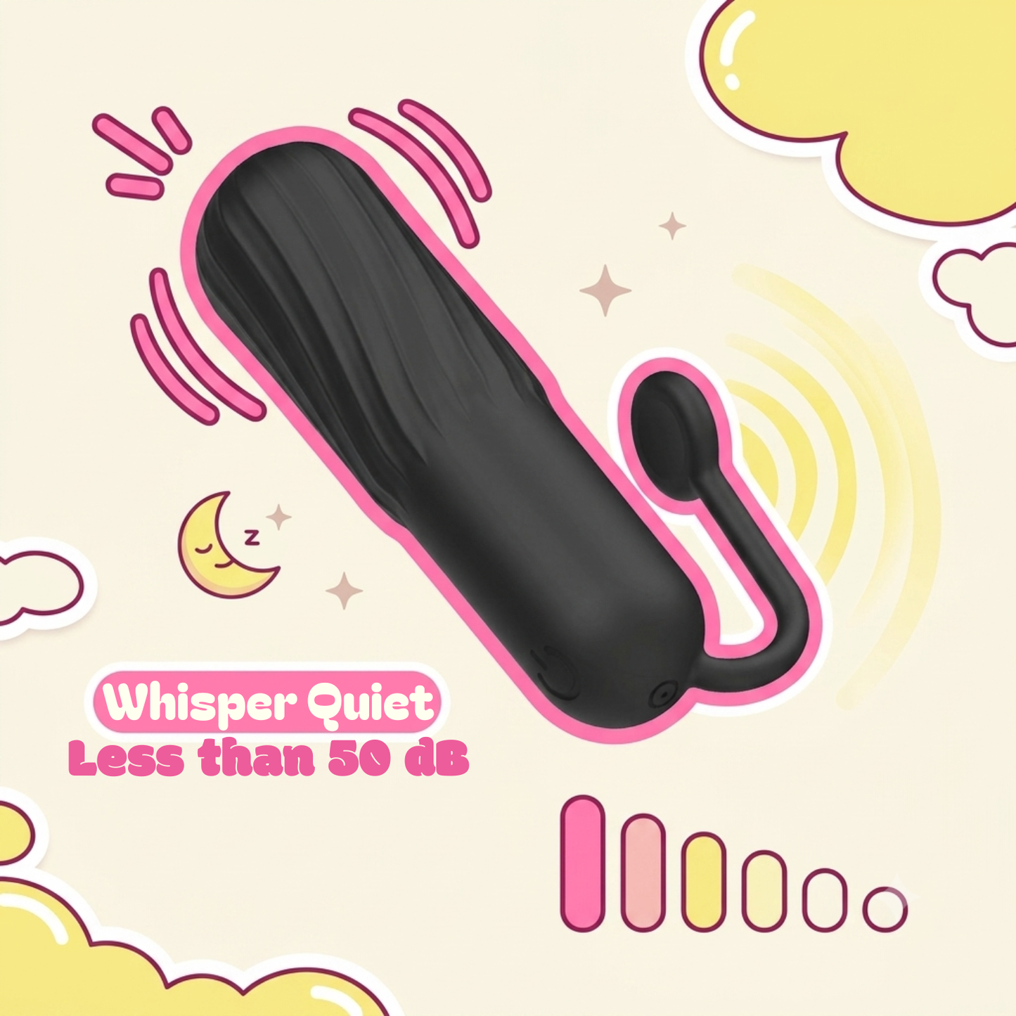Funky Fantasy Series - Black Power Ridges Bullet Vibrator