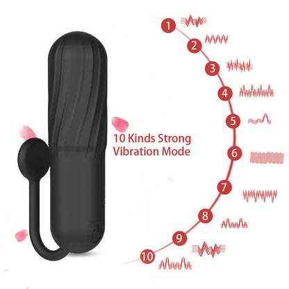 Funky Fantasy Series - Black Power Ridges Bullet Vibrator