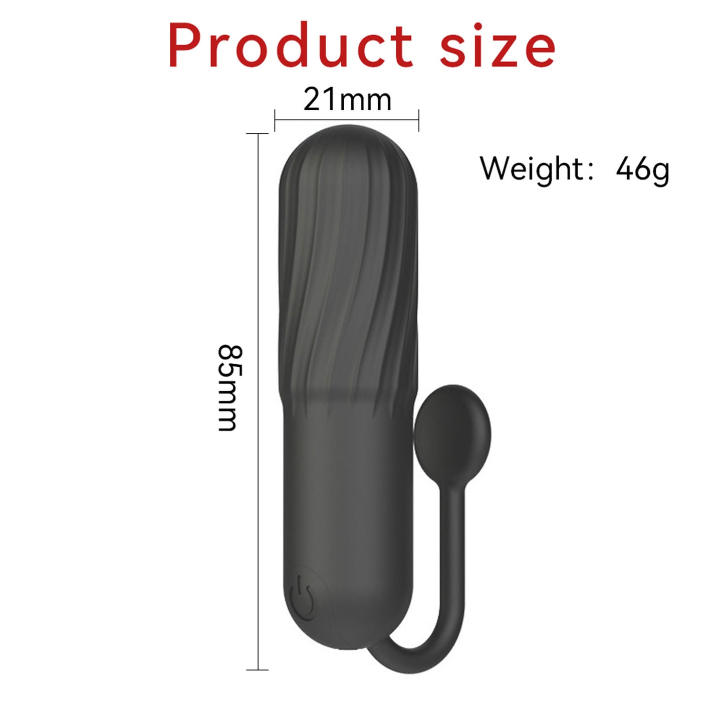 Funky Fantasy Series - Black Power Ridges Bullet Vibrator