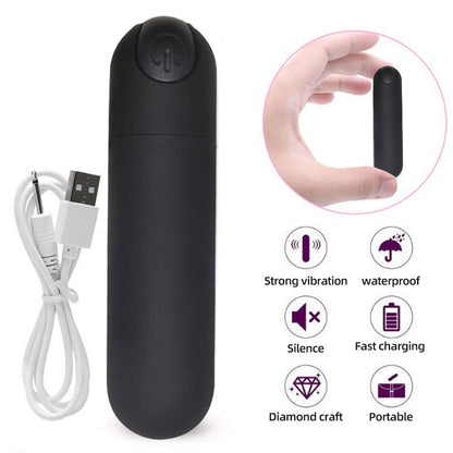 Funky Fantasy Series - Phantom Black Bullet Vibrator