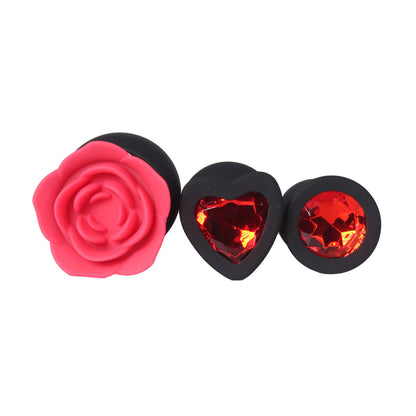 Funky Fantasy Series - Red Gem and Blooming Rose Anal Training Kit