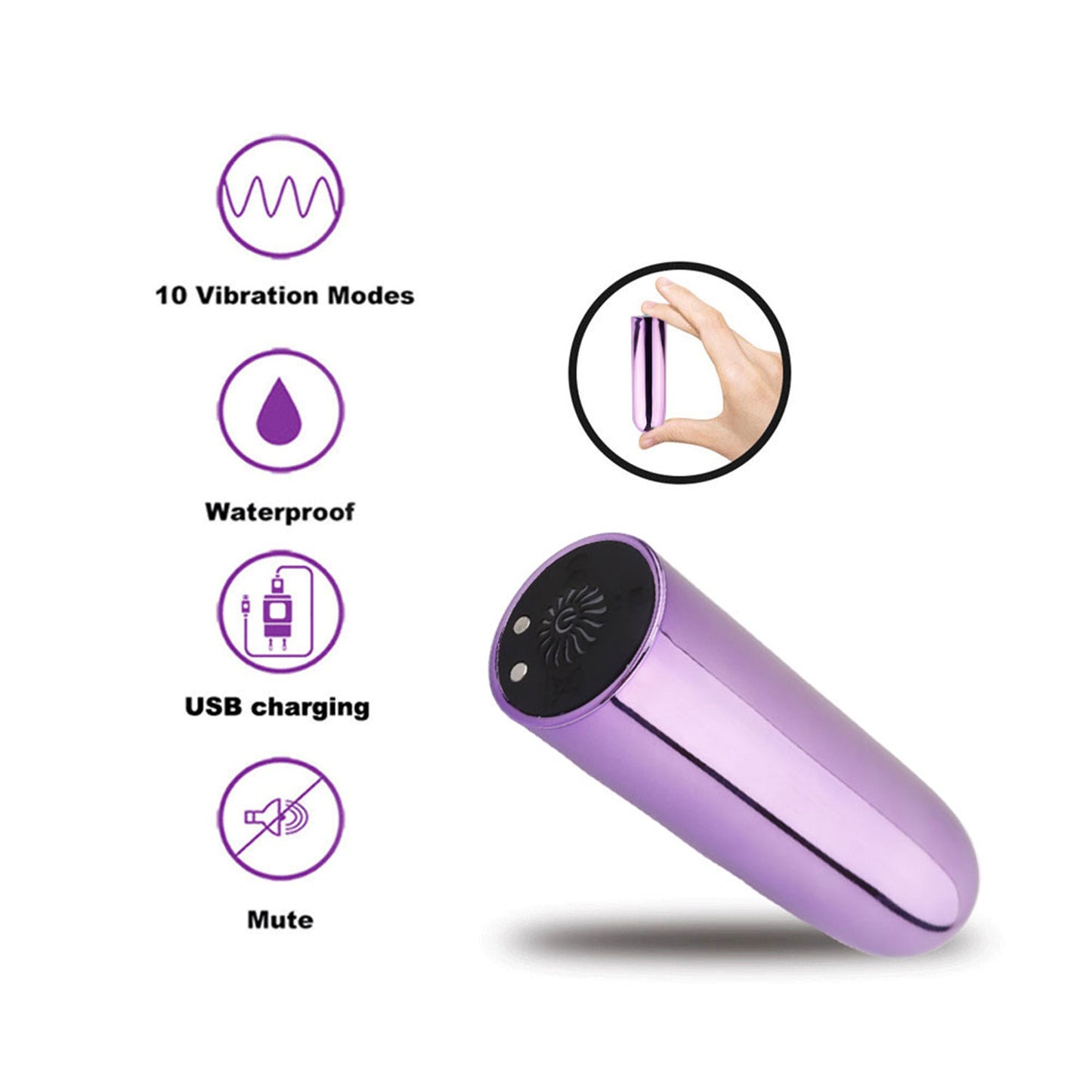 Funky Fantasy Series - Bullet Vibrator Metallic
