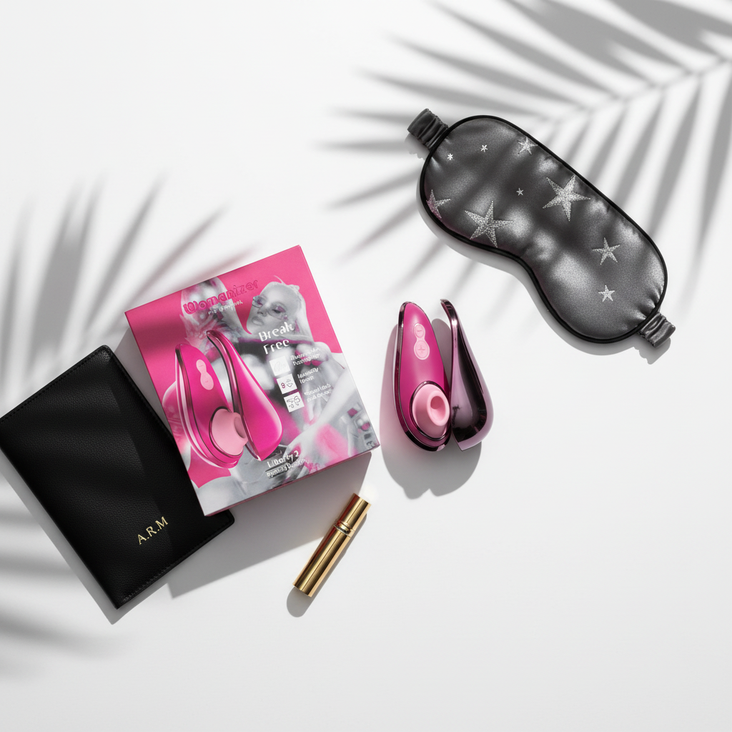 Geometric shadows with travel accessories - square