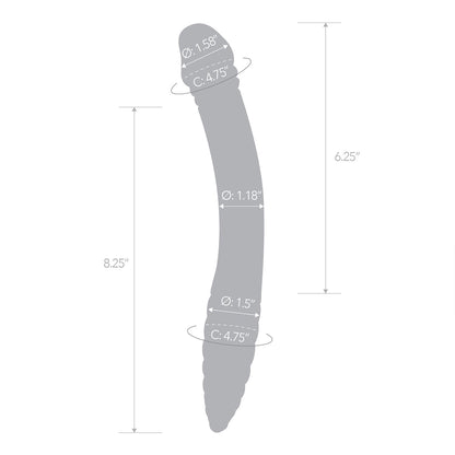 Glas - 11-inch Double-sided Handblown Glass Dildo for G-Spot and P-Spot Stimulation