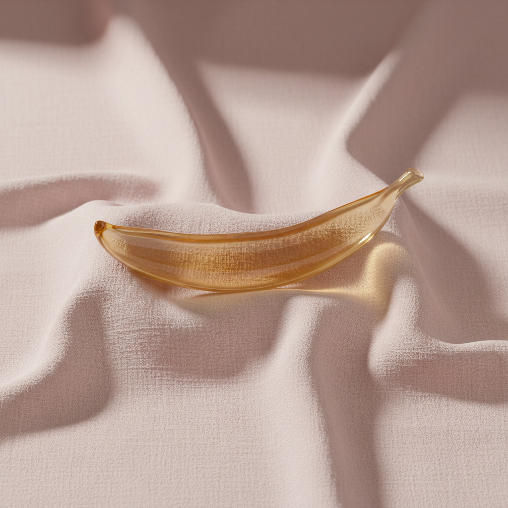 Glas Banana Joy on blush pink linen