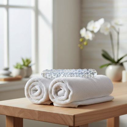 Glas Rose Nubby in spa setting