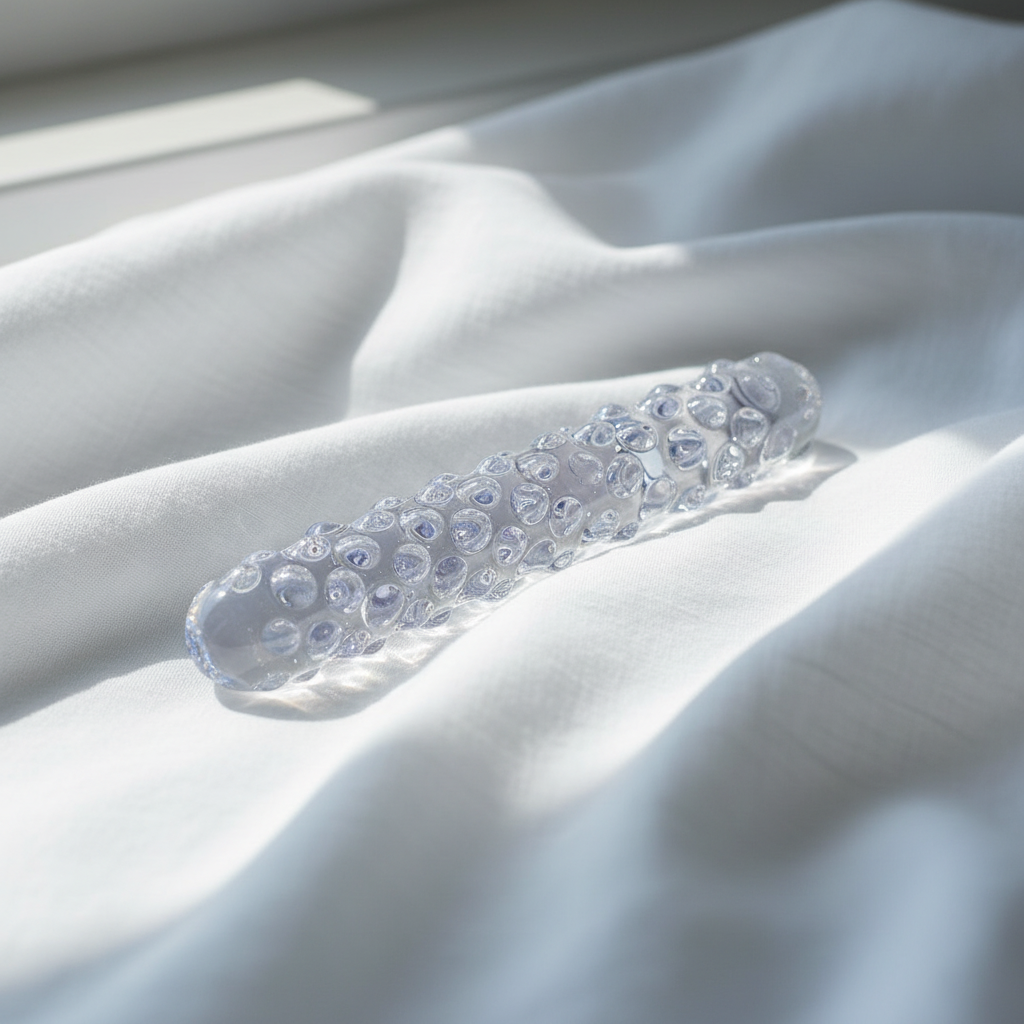 Glas Rose Nubby on white linen