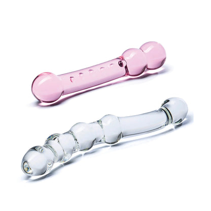 Glas - 2 Piece Double Pleasure Double-Ended Glass Dildo Set