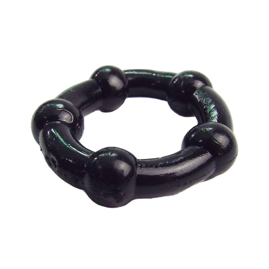 The Horny Company - John O 3-piece Beaded Cock Ring Set Black