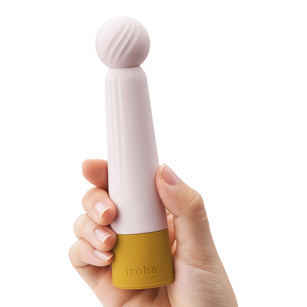 Iroha - Rin Hanakogane Mini Wand Massager White &amp; Yellow